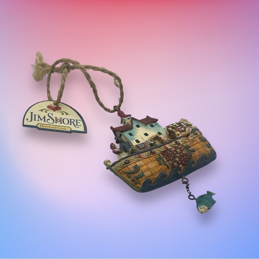 Jim Shore Heartwood Noahs Ark Fish Boat Christmas Ornament 2006